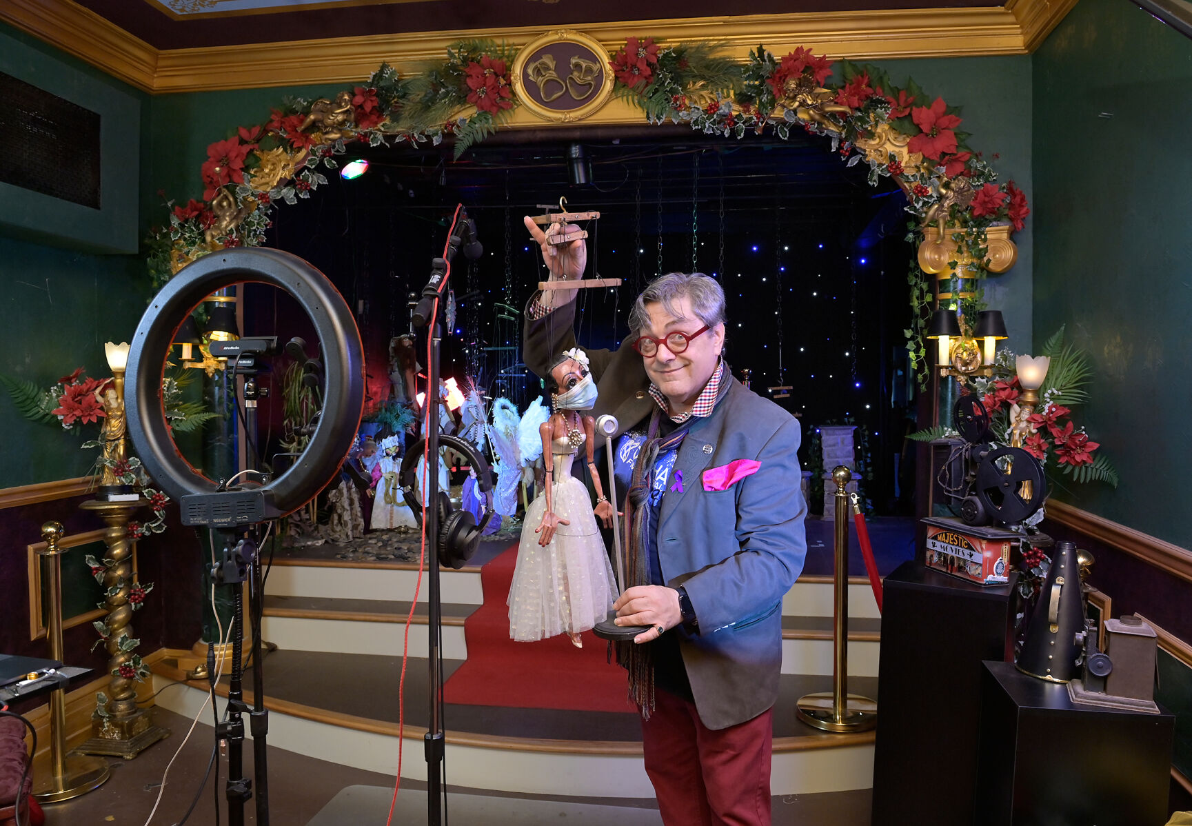 Robert Brock in marionette theater 2021